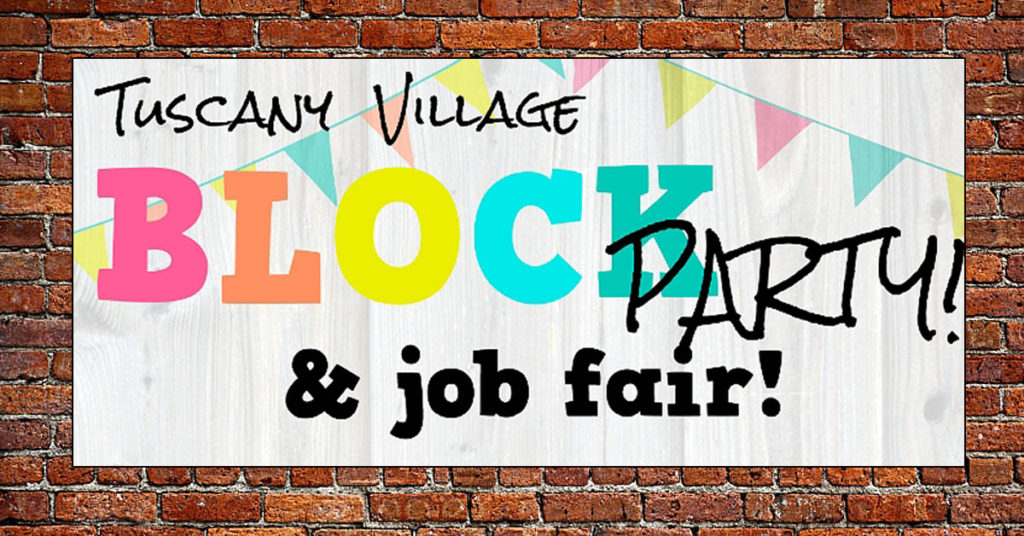 Image: Block Party and Job Fair Banner